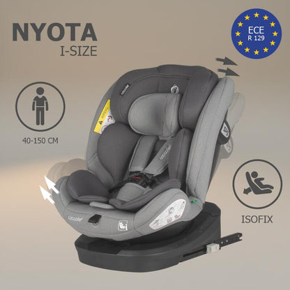 Coccolle Nyota 360° i-Size otroški avtosedež (40-150 cm) – Moonlit grey