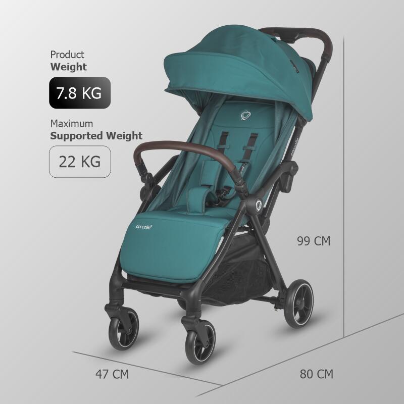 Coccolle Arella športni voziček s samodejnim zlaganjem – Emerald green