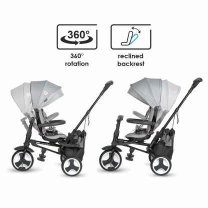 Coccolle Spectra Plus Premium otroški tricikel - Neutral Grey