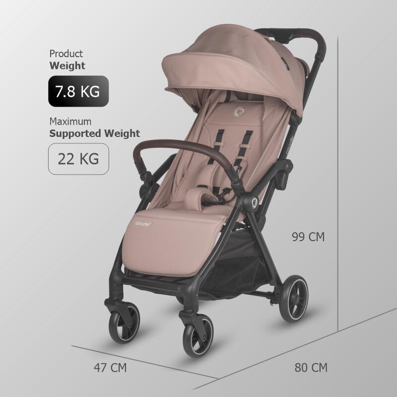 Coccolle Arella športni voziček s samodejnim zlaganjem – Sand beige