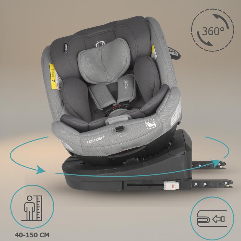 Coccolle Nyota 360° i-Size otroški avtosedež (40-150 cm) – Moonlit grey