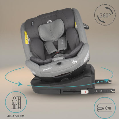 Coccolle Nyota 360° i-Size otroški avtosedež (40-150 cm) – Moonlit grey