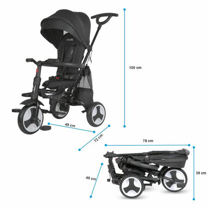 Coccolle Spectra Plus Premium otroški tricikel - Jet Black