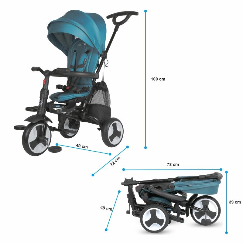 Coccolle Spectra Plus Premium otroški tricikel - Atlantic Blue