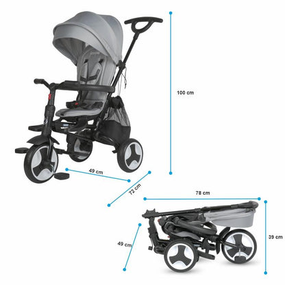 Coccolle Spectra Plus Premium otroški tricikel - Neutral Grey