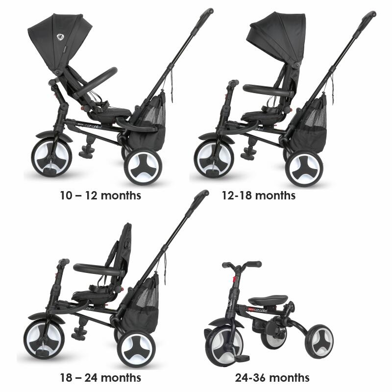 Coccolle Spectra Plus Premium otroški tricikel - Jet Black