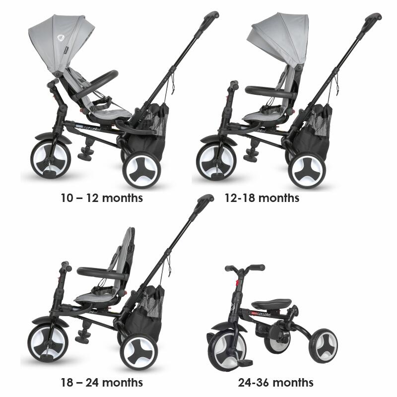 Coccolle Spectra Plus Premium otroški tricikel - Neutral Grey