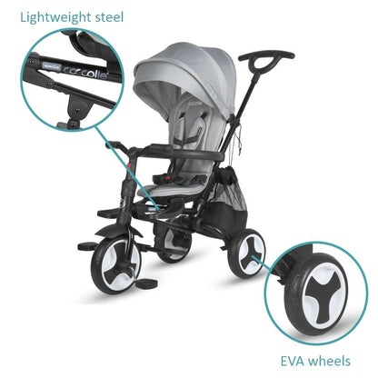 Coccolle Spectra Plus Premium otroški tricikel - Neutral Grey
