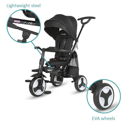 Coccolle Spectra Plus Premium otroški tricikel - Jet Black