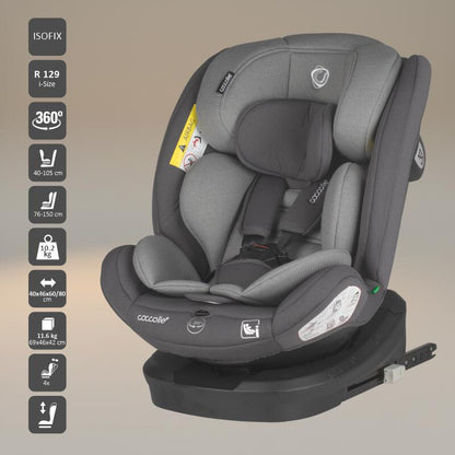 Coccolle Nyota 360° i-Size otroški avtosedež (40-150 cm) – Diamond black