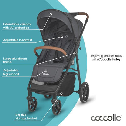 Coccolle Finley športni voziček – Jet black