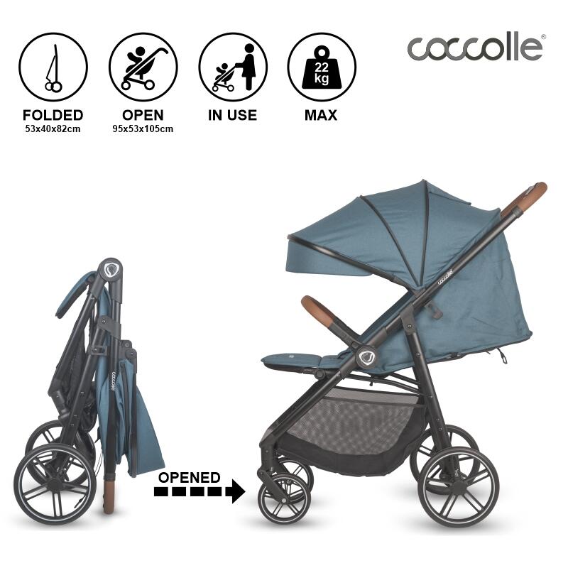 Coccolle Finley športni voziček – Ocean blue