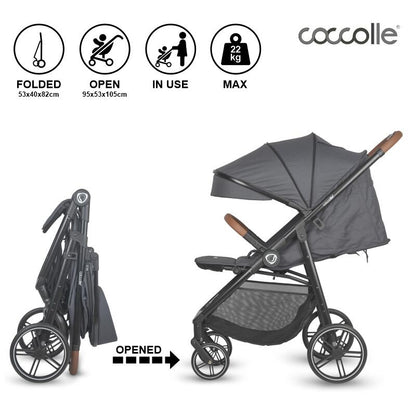 Coccolle Finley športni voziček – Jet black