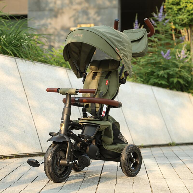 QPlay Rito Deluxe otroški tricikel - Olive Green