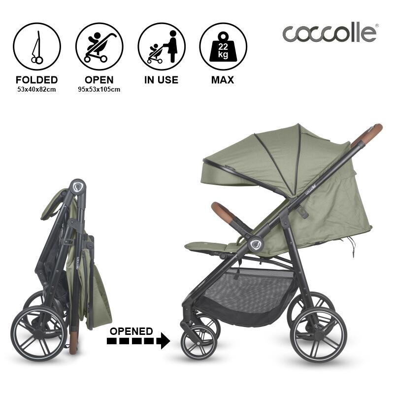 Coccolle Finley športni voziček – Moss green