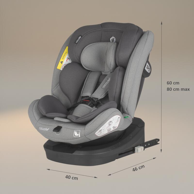 Coccolle Nyota 360° i-Size otroški avtosedež (40-150 cm) – Moonlit grey