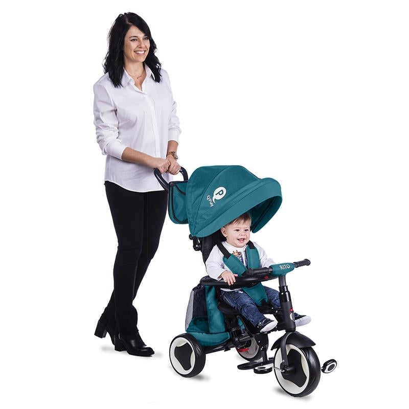 QPlay Rito+ otroški tricikel - Turquoise