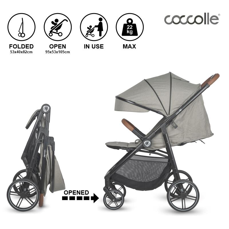 Coccolle Finley športni voziček – Sand beige