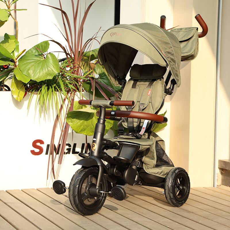 QPlay Rito Deluxe otroški tricikel - Olive Green
