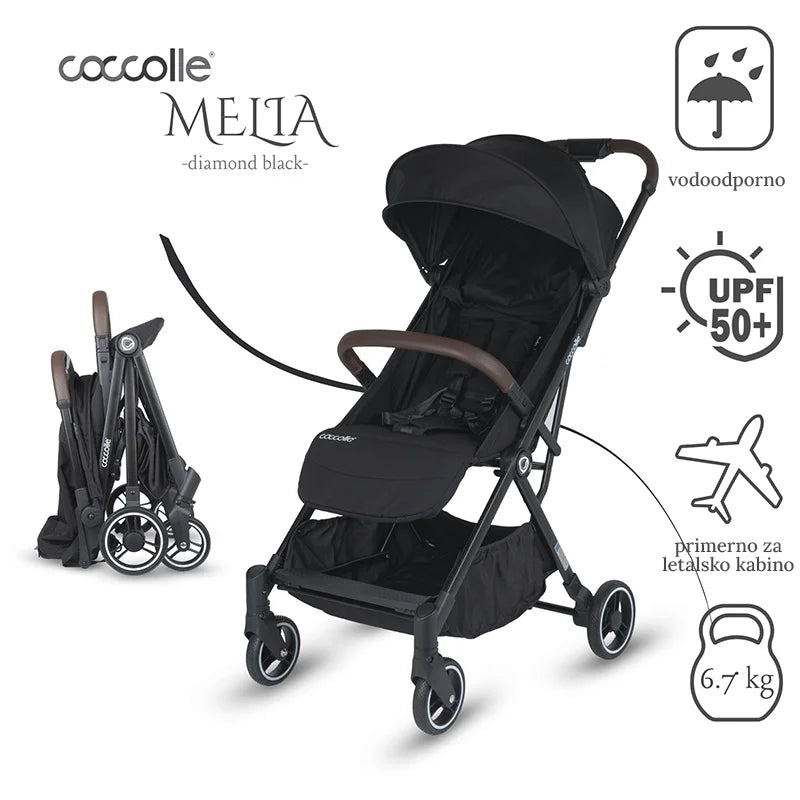 Coccolle® Melia premium športni voziček - Diamond Black