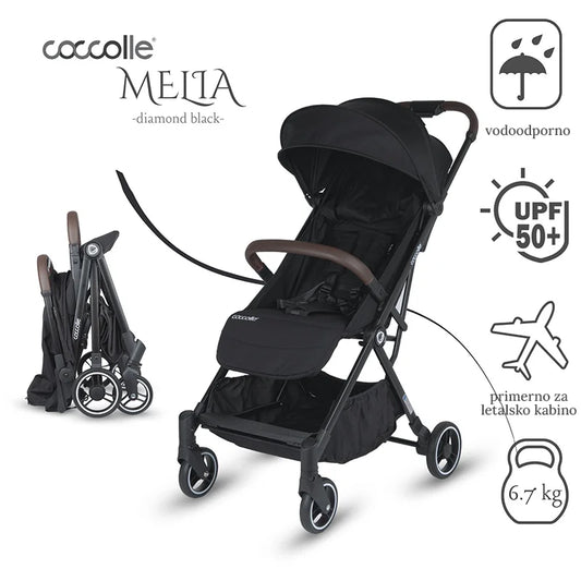Coccolle® Melia premium športni voziček - Diamond Black