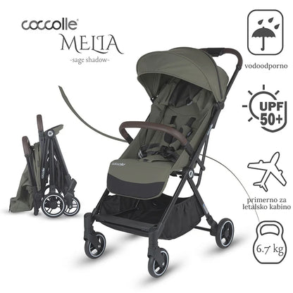 Coccolle® Melia premium športni voziček - Sage Shadow