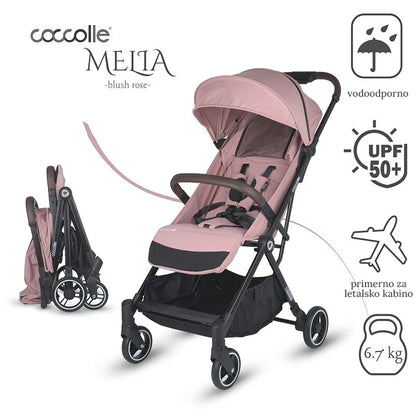 Coccolle® Melia premium športni voziček - Blush Rose