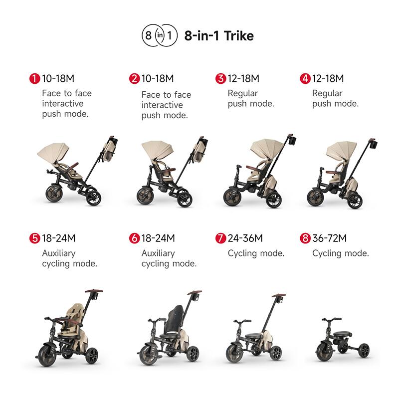 QPlay Comfo Max otroški tricikel - Beige