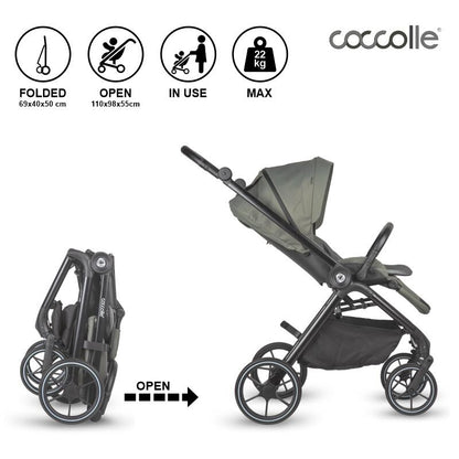 Coccolle Serry otroški voziček 2v1 – Moss Green