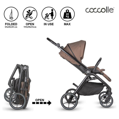 Coccolle Serry otroški voziček 2v1 – Light Taupe