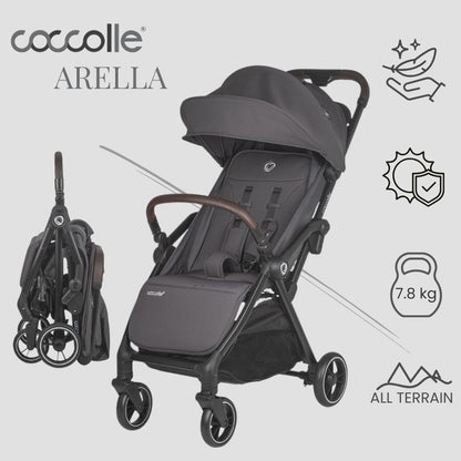 Coccolle Arella športni voziček s samodejnim zlaganjem – Dark pearl