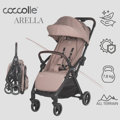 Coccolle Arella športni voziček s samodejnim zlaganjem – Sand beige