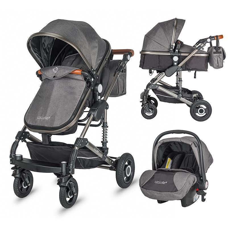 Coccolle Siyana otroški voziček 3v1 – Urban Grey