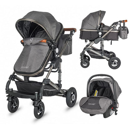 Coccolle Siyana otroški voziček 3v1 – Urban Grey