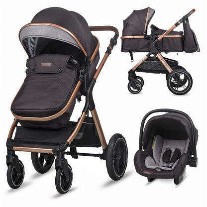 Coccolle Melora otroški voziček 3v1 - Diamond Black